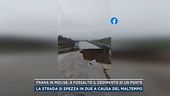 Frana in Molise, a Fossalto il cedimento di un ponte