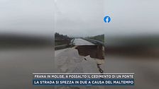 Frana in Molise, a Fossalto il cedimento di un ponte