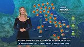 Meteo, torna il sole, qualche pioggia in Sicilia