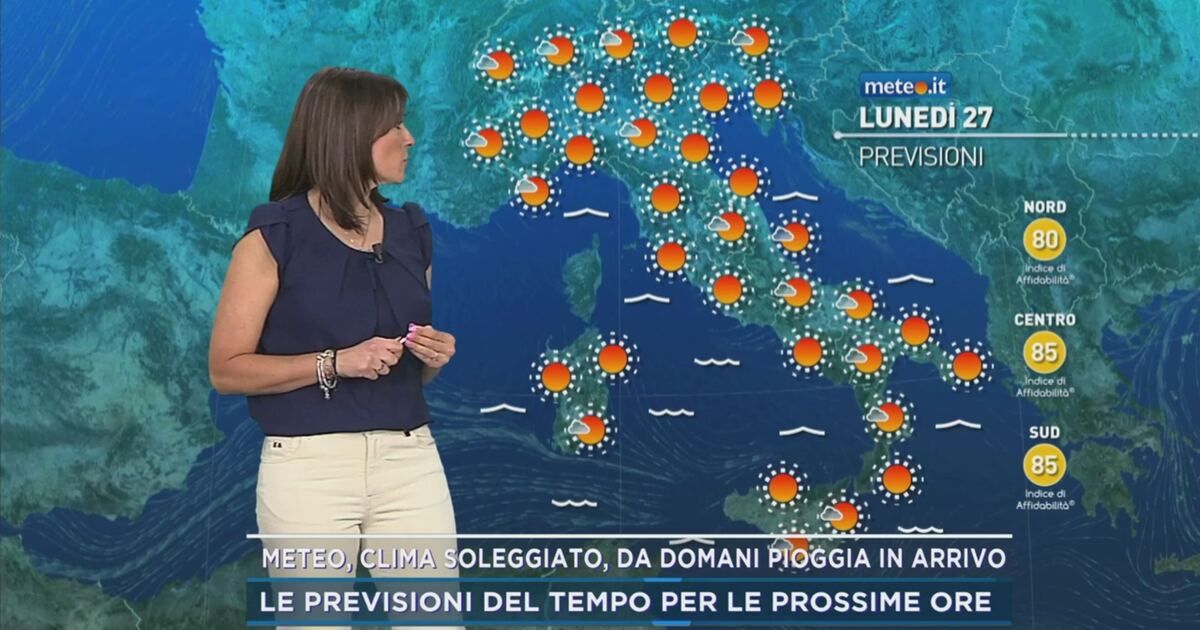 Mattino Cinque: Meteo, clima soleggiato, da domani pioggia in arrivo ...