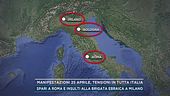 Manifestazioni 25 aprile, tensioni in tutta Italia