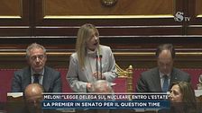 Meloni: "Legge delega sul nucleare entro l'estate"