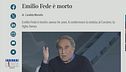 Gianluigi Nuzzi annuncia la morte di Emilio Fede