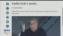 Gianluigi Nuzzi annuncia la morte di Emilio Fede
