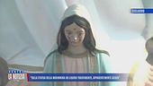 "Sulla statua della Madonnina un liquido trasparente, apparentemente acqua"