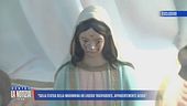 "Sulla statua della Madonnina un liquido trasparente, apparentemente acqua"