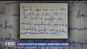 Il biglietto scritto da Giovanni il giorno prima di morire