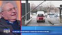 Don Dino, col la sua storica 500 rossa, benedice gli studi Mediaset