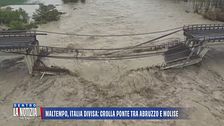 Maltempo, Italia divisa: crolla ponte tra Abruzzo e Molise