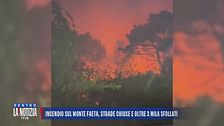 Incendio sul monte Faeta