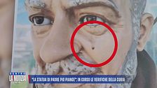 "La statua di Padre Pio piange"