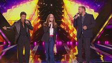 Anna Baldi, papà Massimiliano e Sal Da Vinci in "Cercami"