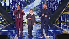 Andrea Montecolle, papà Fabio e Sal Da Vinci in "Se Telefonando"