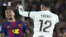 Scontro tra Raphinha e Alexander-Arnold, si accende il Clasico