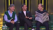Ale e Franz sulla panchina con Lodovica Comello e Paolo Ruffini