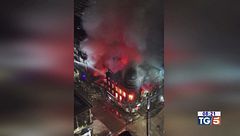 Un enorme incendio stazione di Glasgow