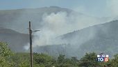 Lotta contro il fuoco sul monte Faeta