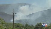 Lotta contro il fuoco sul monte Faeta