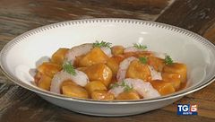 Gnocchi con gamberi e bisque