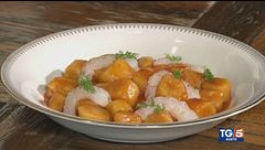 Gnocchi con gamberi e bisque