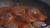 Polpette al pomodoro con spuma di patate