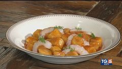 Gnocchi con gamberi e bisque