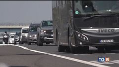 Traffico e caldo da bollino rosso