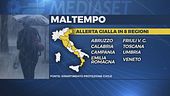 Allerta meteo, piogge e burrasche