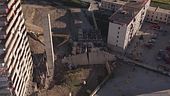 Scampia, crollo nella Vela Rossa