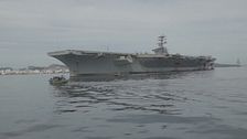 La portaerei Usa davanti a Cuba