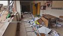 Marsala, dentro la scuola distrutta