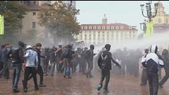 Scontri ai cortei degli studenti