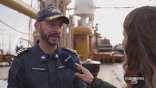A bordo della nave Amerigo Vespucci