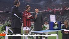 Franco Baresi, il pallone d'oro omaggio di Silvio Berlusconi
