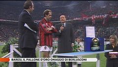 Franco Baresi, il pallone d'oro omaggio di Silvio Berlusconi