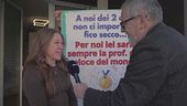 Non si qualifica alle Olimpiadi di bob per 2 centesimi, striscione dei suoi alunni