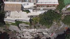 Crollano i massi a Positano, frana e paura sulla costiera amalfitana