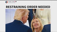 Trump senza limiti, "ordine restrittivo per Meloni, "le persone passano"