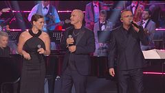 Eros Ramazzotti, Gigi D'Alessio e Vanessa Incontrada in "Più bella cosa"