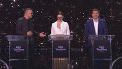 Gigi D'Alessio, Vanessa Incontrada e Max Giusti nel monologo "Voi donne, voi uomini"