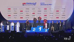 Il podio di Gara 2 a Jeddah