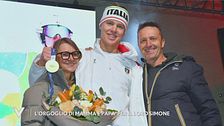 L'orgoglio di mamma e papà per il loro Simone Deromedis