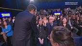 Max Giusti e le coppie del pubblico di "Scherzi a Parte"