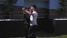 Prima lezione di danza per Francesca con Raimondo