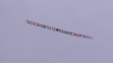 Un aereo affettuoso per Raul: "Tu sogna, uniti x te | Raumires mamy&gio'"
