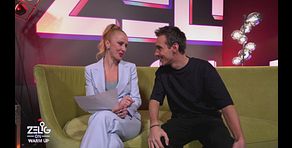 Chiara Lippi e Francesco Migliazza nel backstage