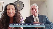 Udine, 55enne multata per il topless in riva al fiume
