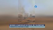 Incendio a Campofelice di Fitalia, nel Palermitano
