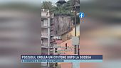 Pozzuoli, crolla un costone dopo la scossa