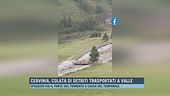 Cervinia, colata di detriti trasportati a valle